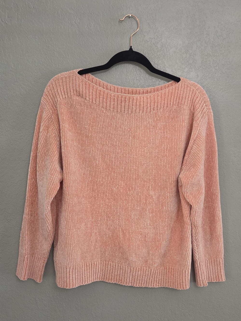 Tommy Bahama Coral Pink Chenille Off-Shoulder Sweater